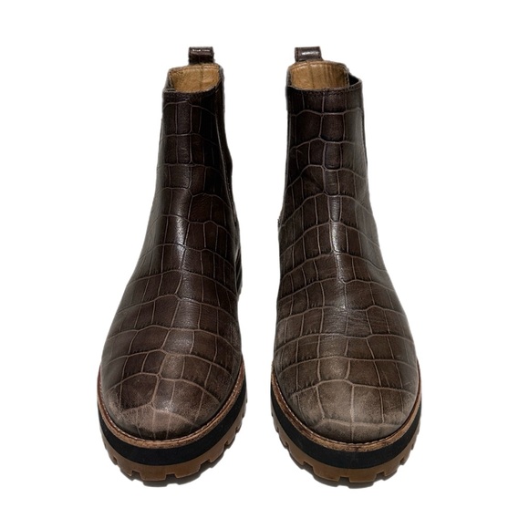 Madewell The Ivy Chelsea Boot in Croc Embossed Leather Size 8 - Picture 5 of 10